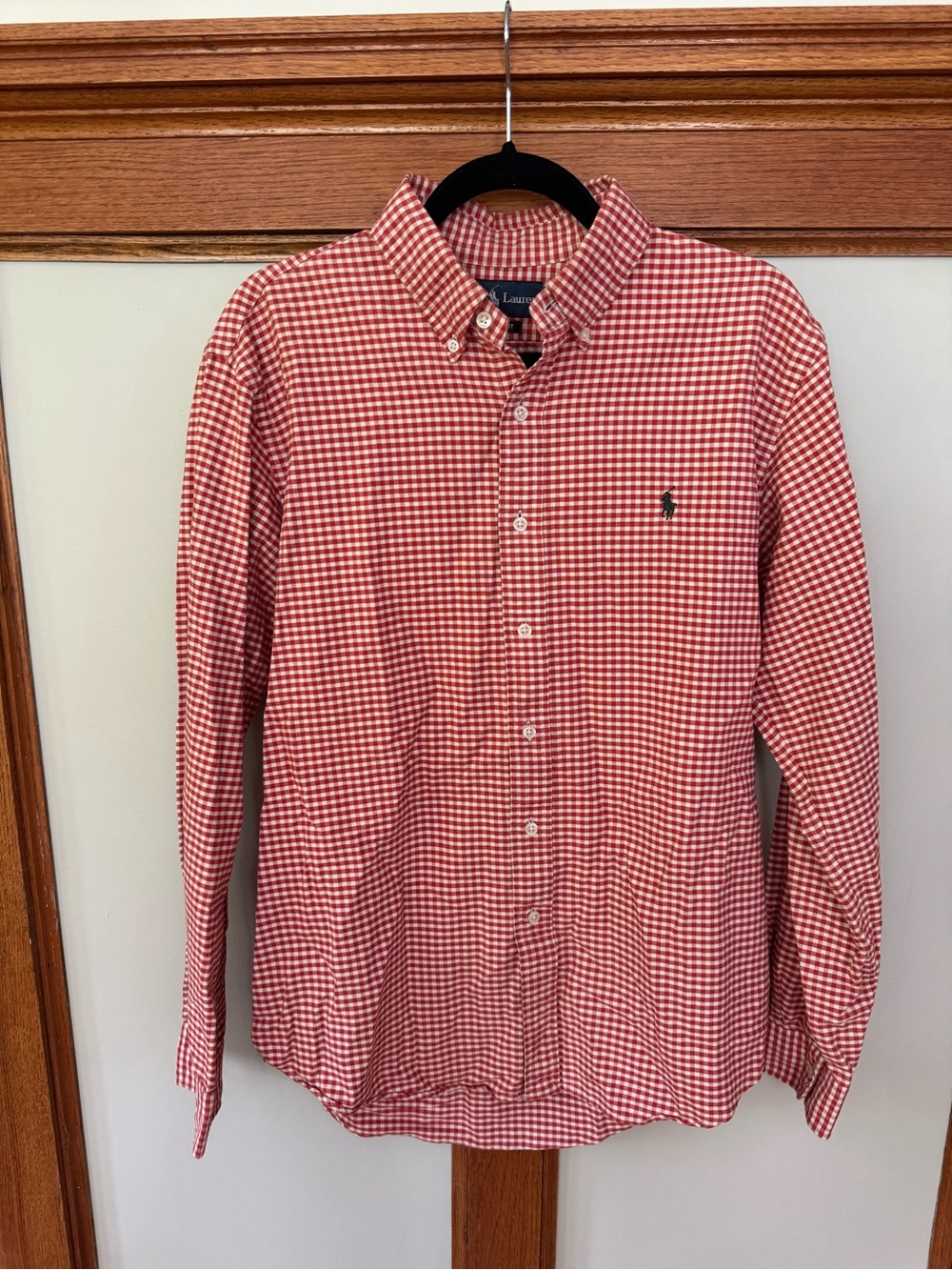 Ralph Lauren Red & White Gingham Button-Down Shirt